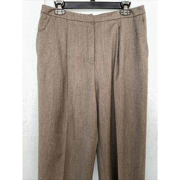 Talbots Women’s 12 Wool Dress Pants Wide Leg Lined Career Country Club Cleaned - Picture 6 of 14